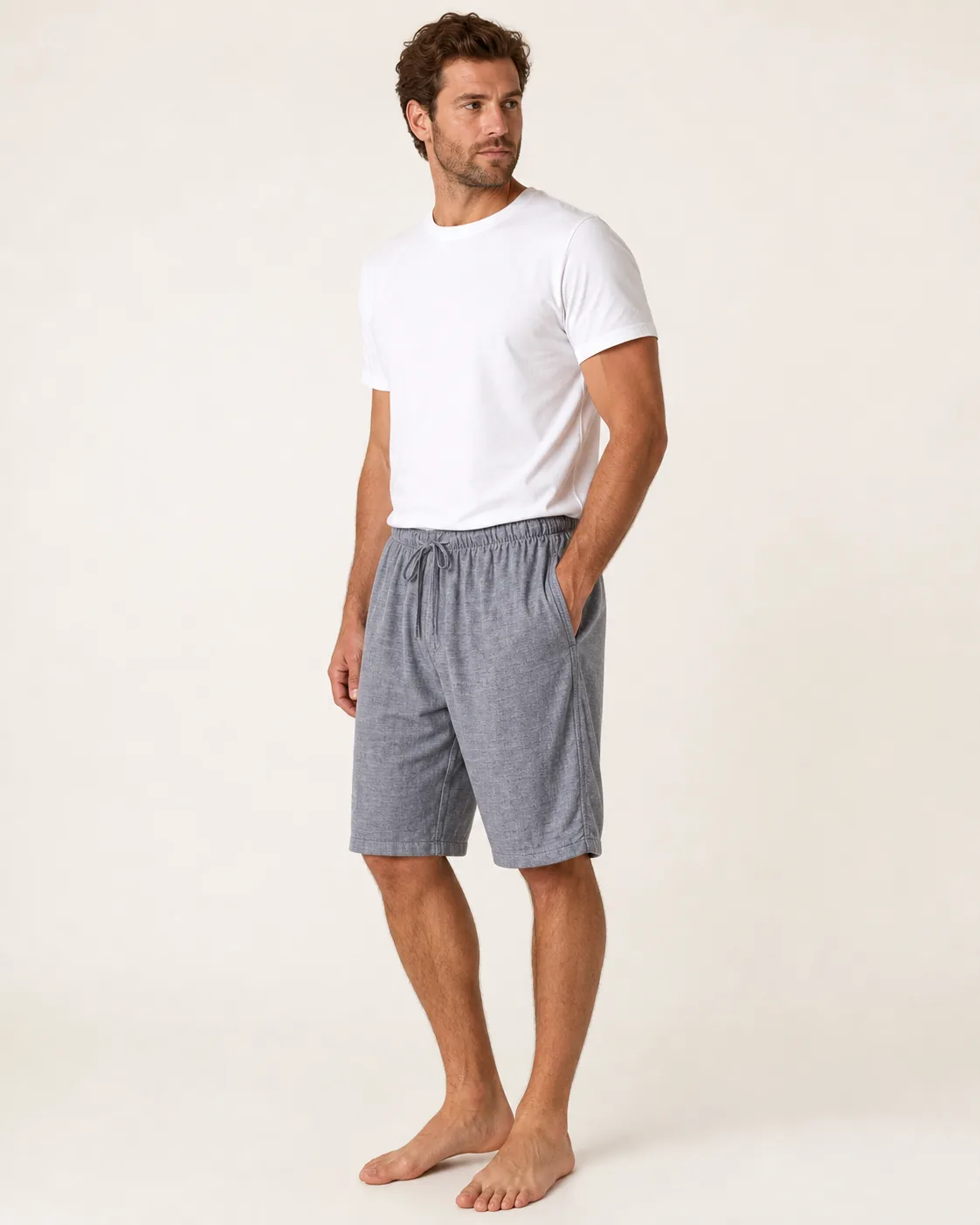 Men's Double-Layer Cotton Gauze Beach Shorts view 2