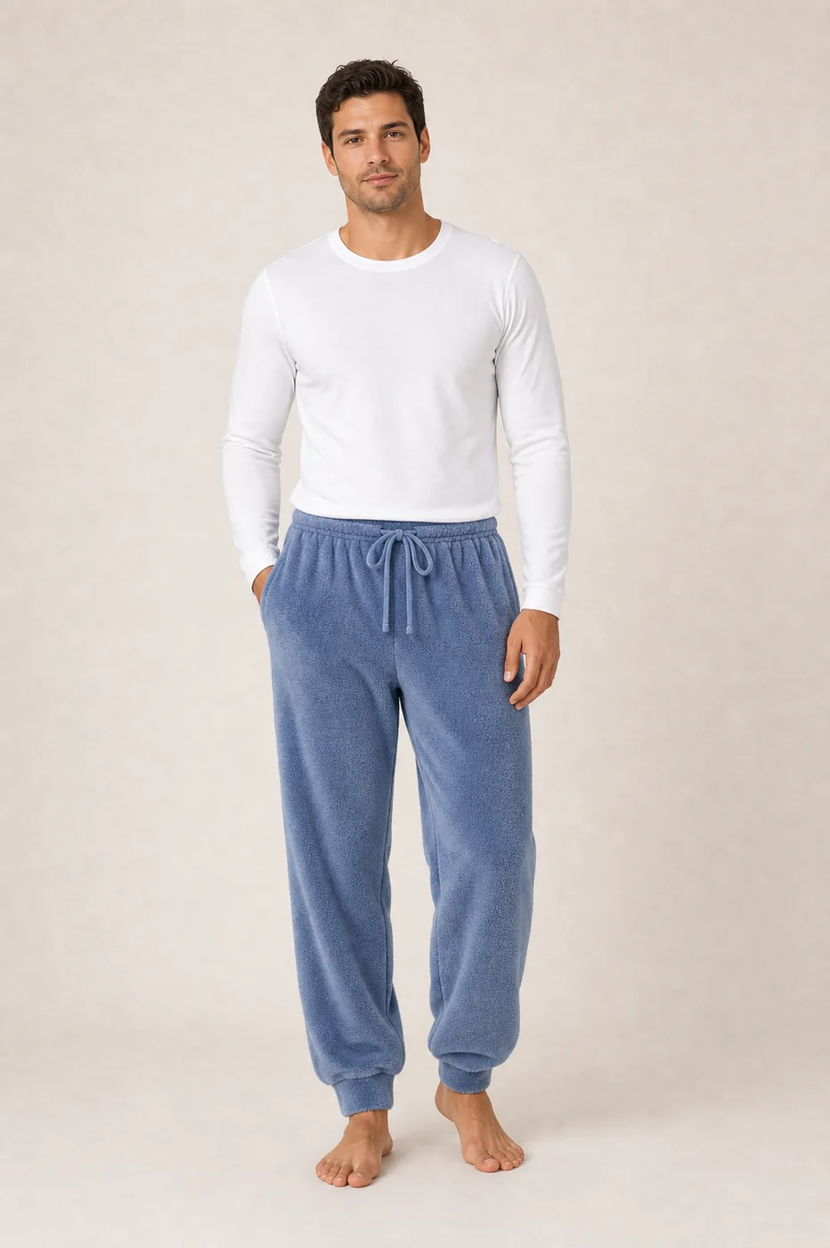 Men's Solid Flannel Lounge Pants