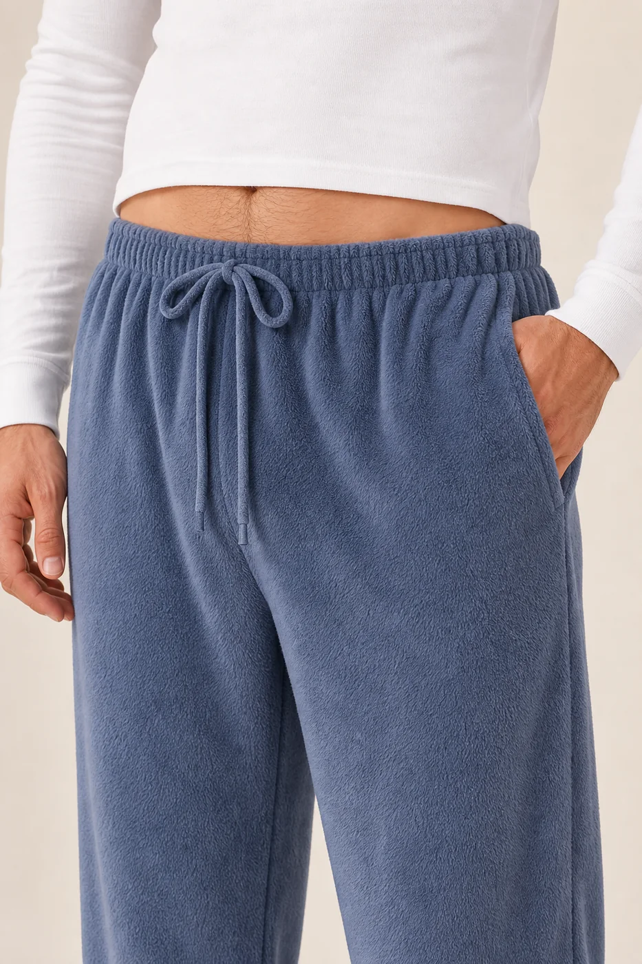 Men's Solid Flannel Lounge Pants view 5