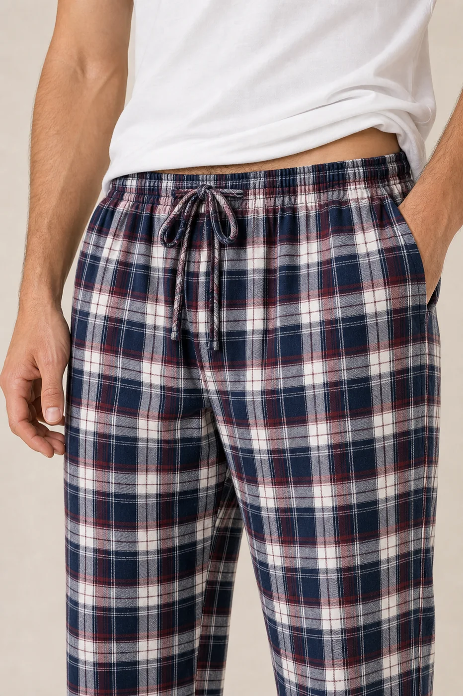 Men's Cotton Plaid Lounge Pants view 5