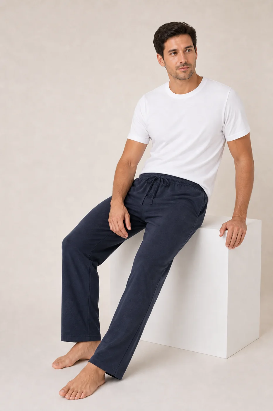 Men's Cotton Knit Lounge Pants view 4