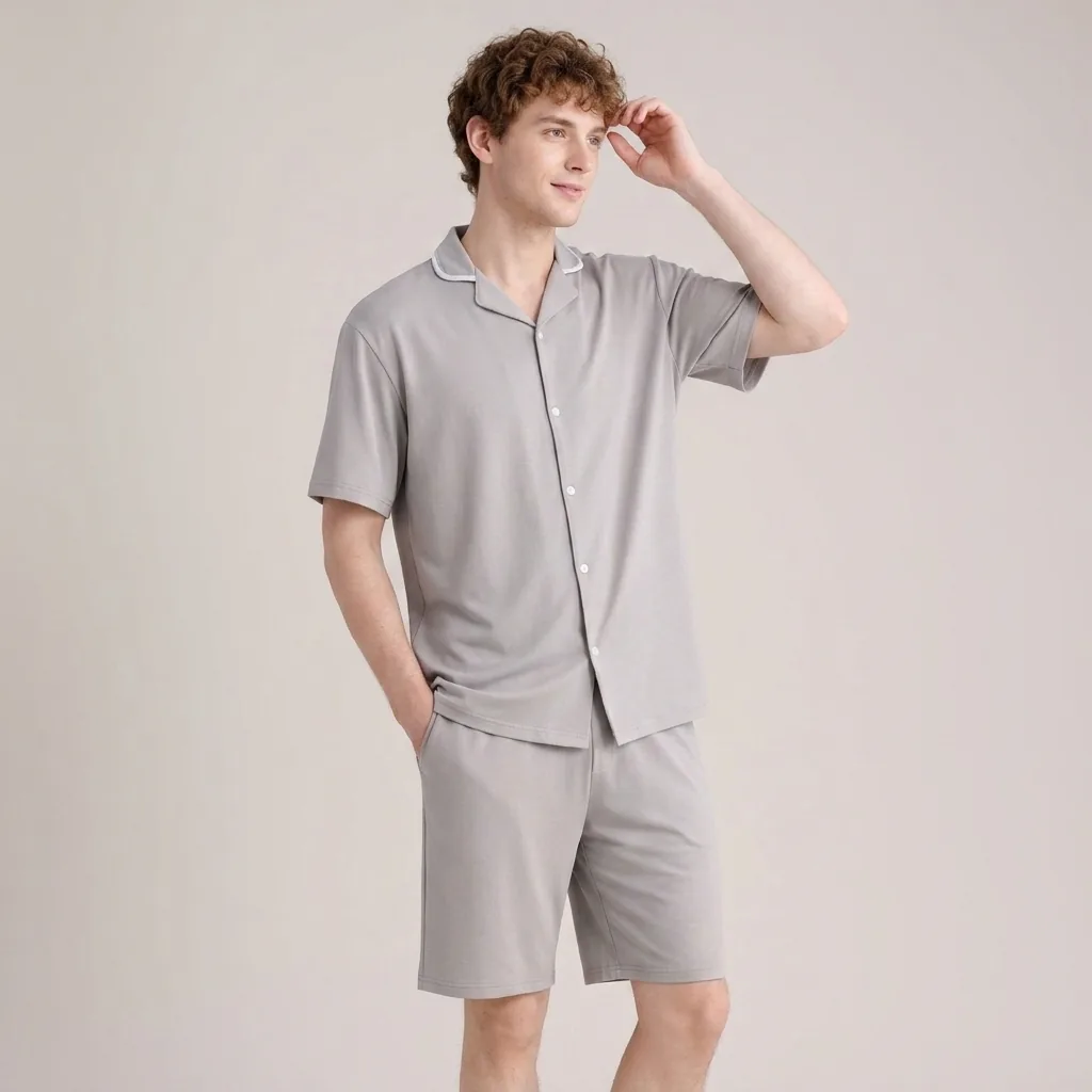 Men's Cotton Modal Short Sleeve Pajama Set