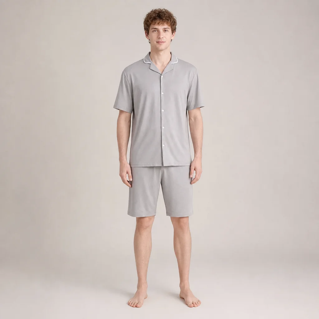 Men's Cotton Modal Short Sleeve Pajama Set view 2