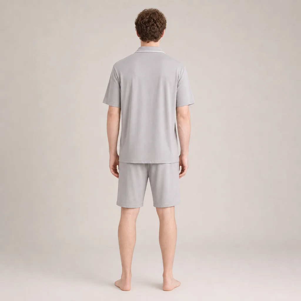 Men's Cotton Modal Short Sleeve Pajama Set view 4
