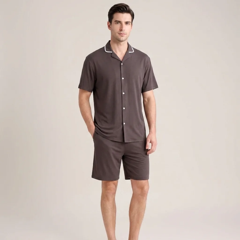 Men's Cotton Short Sleeve Pajama Set