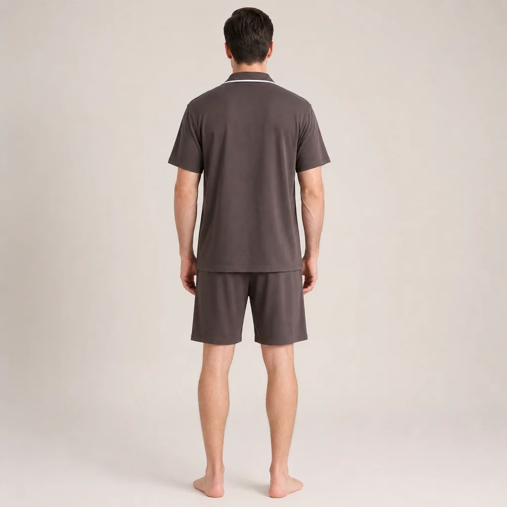 Men's Cotton Short Sleeve Pajama Set view 4