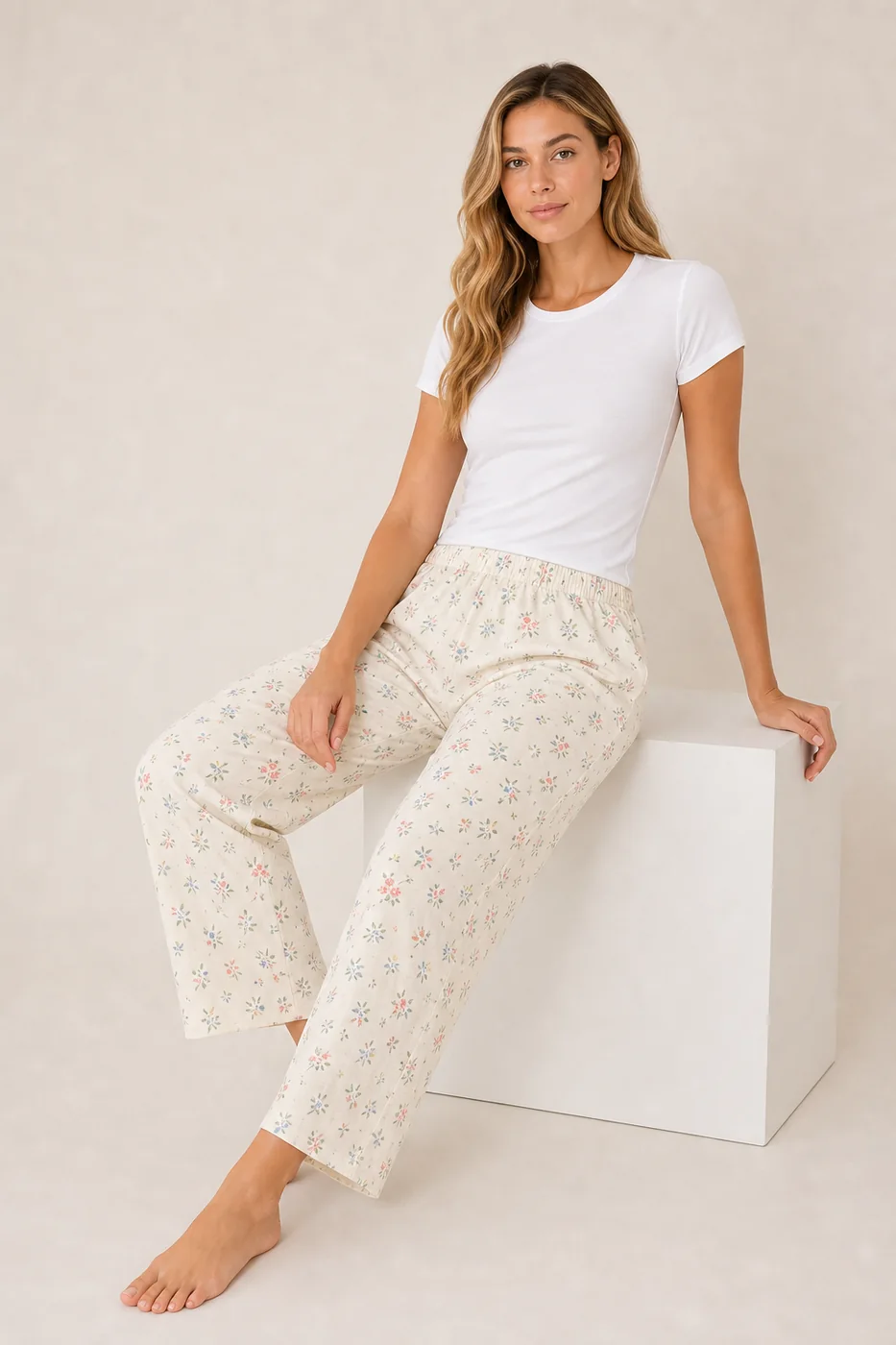 Women's Cloud Cotton Printed Lounge Pants view 4