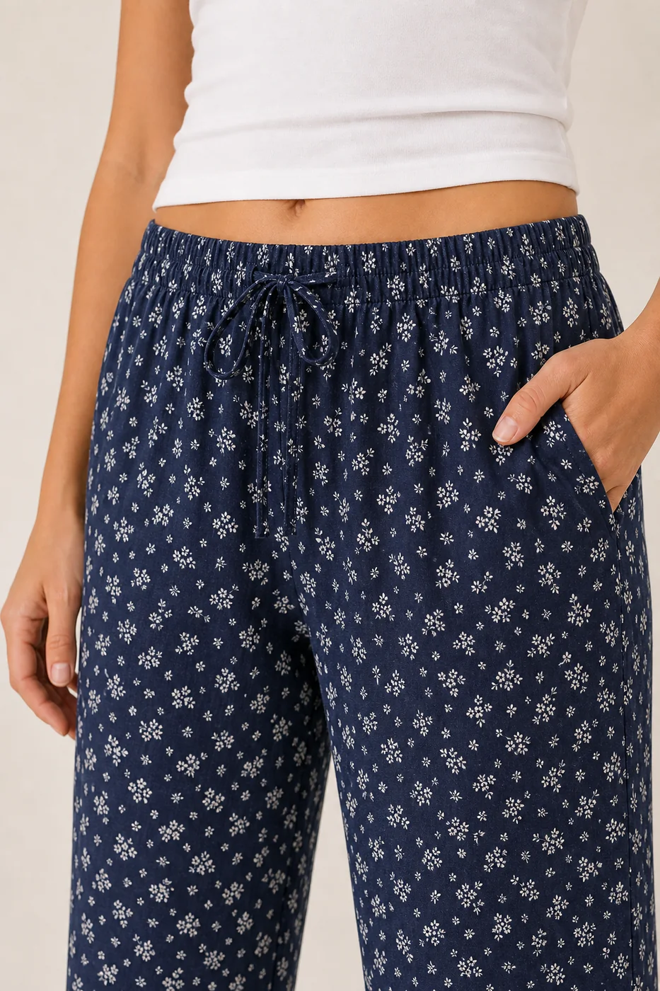 Women's Cotton Rayon Capri Lounge Pants view 5