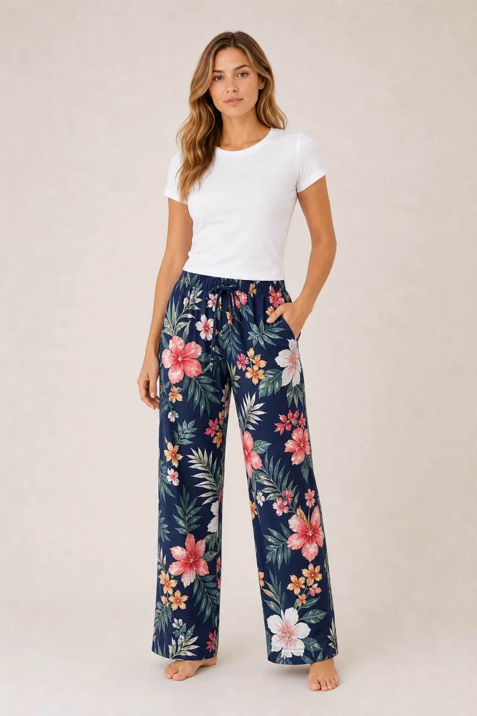 Women's Cotton Rayon Printed Lounge Pants