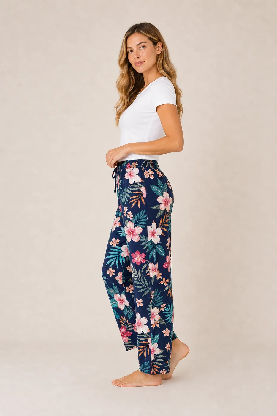 Women's Cotton Rayon Printed Lounge Pants view 3