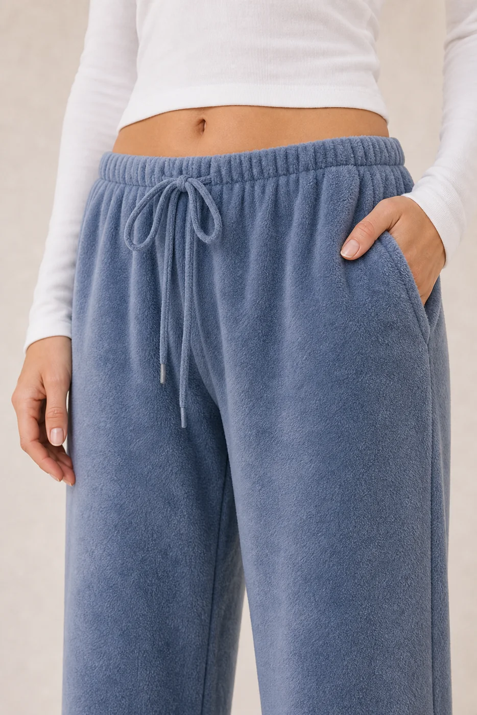Women's Solid Flannel Lounge Pants view 5