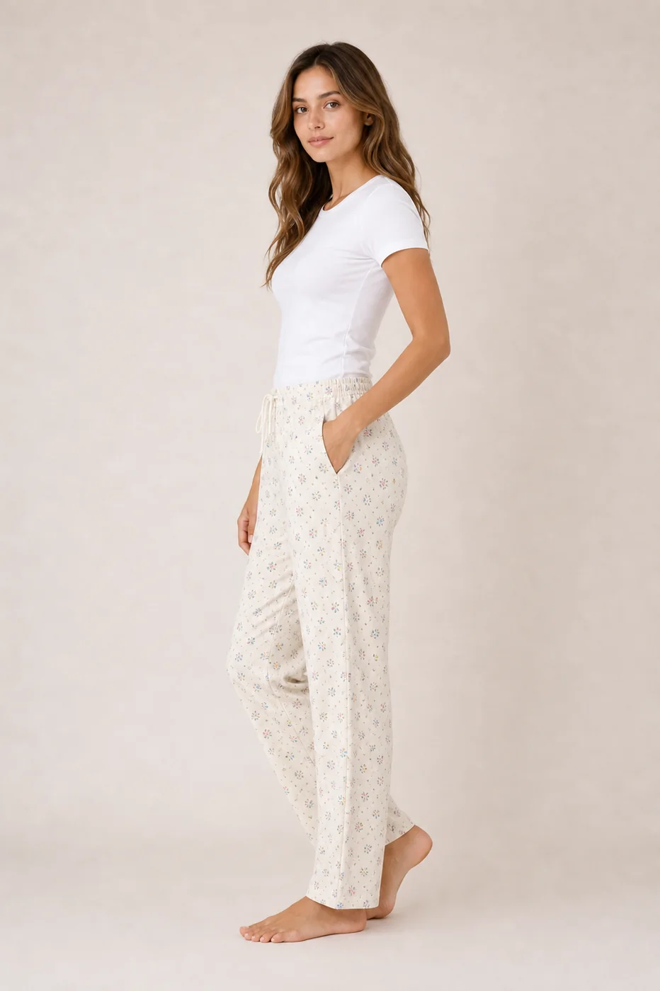 Women's Cotton Printed Lounge Pants view 3