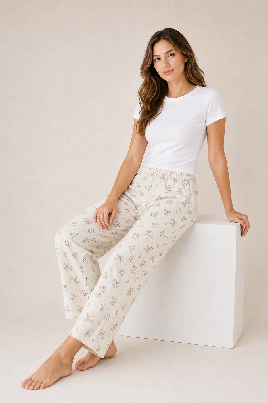 Women's Cotton Printed Lounge Pants view 4