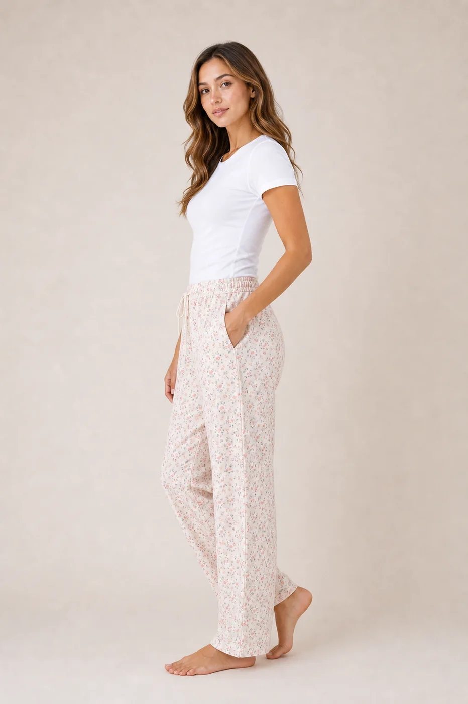 Women's Cotton Floral Pajama Set view 3
