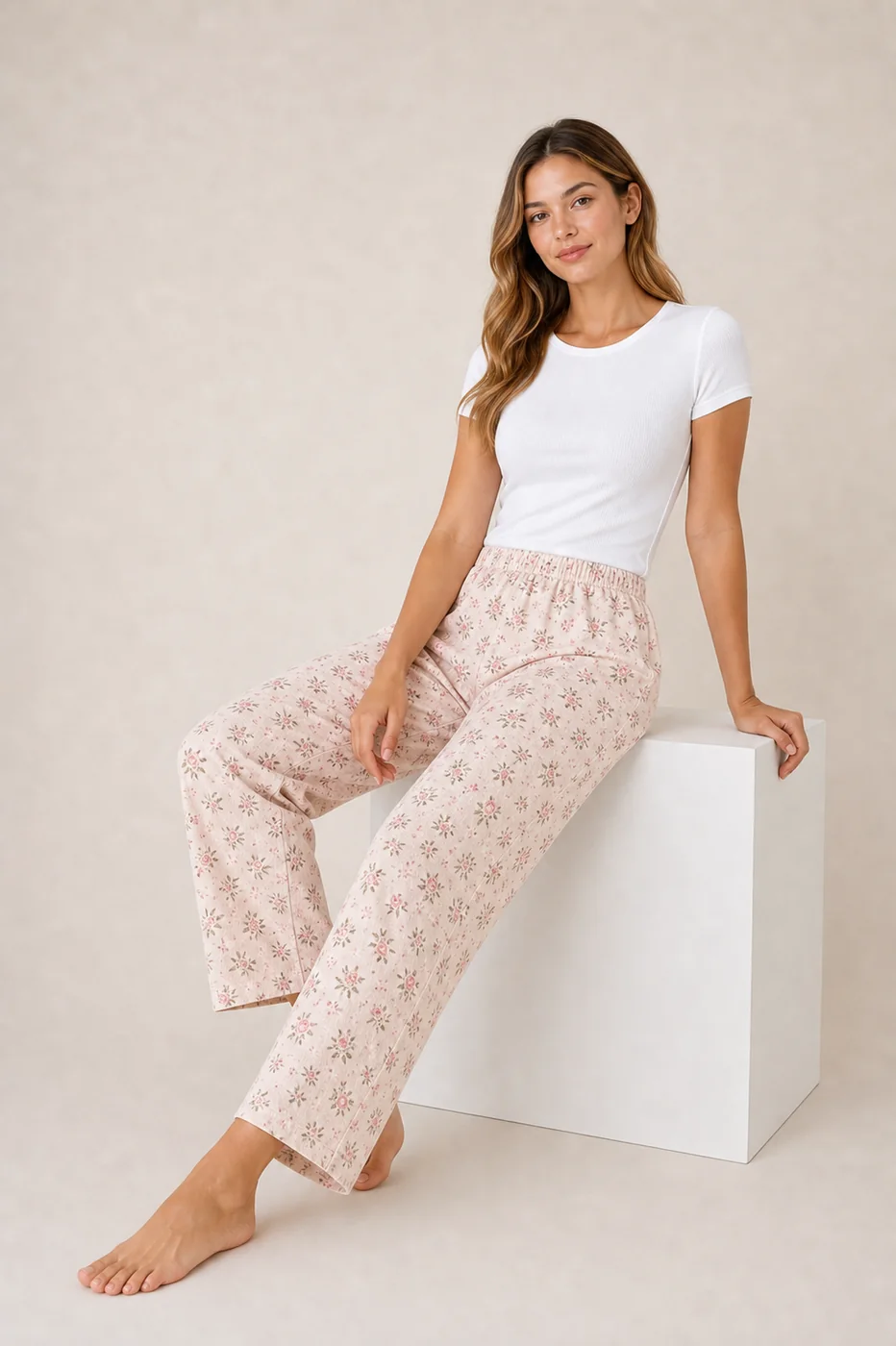 Women's Cotton Floral Pajama Set view 4