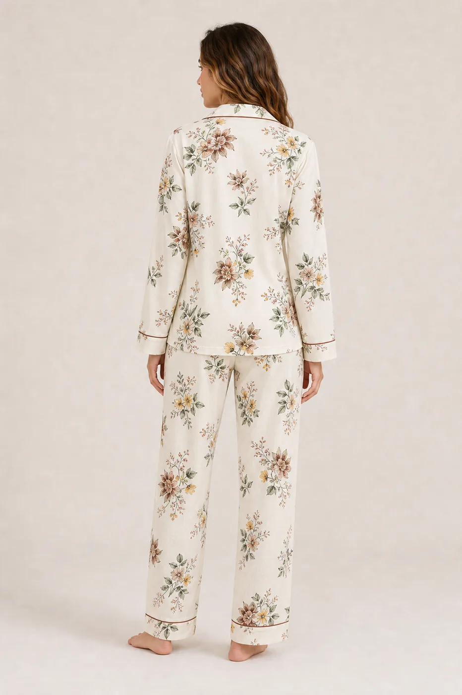 Women's Cotton Rayon Printed Long Sleeve Loungewear Set view 2