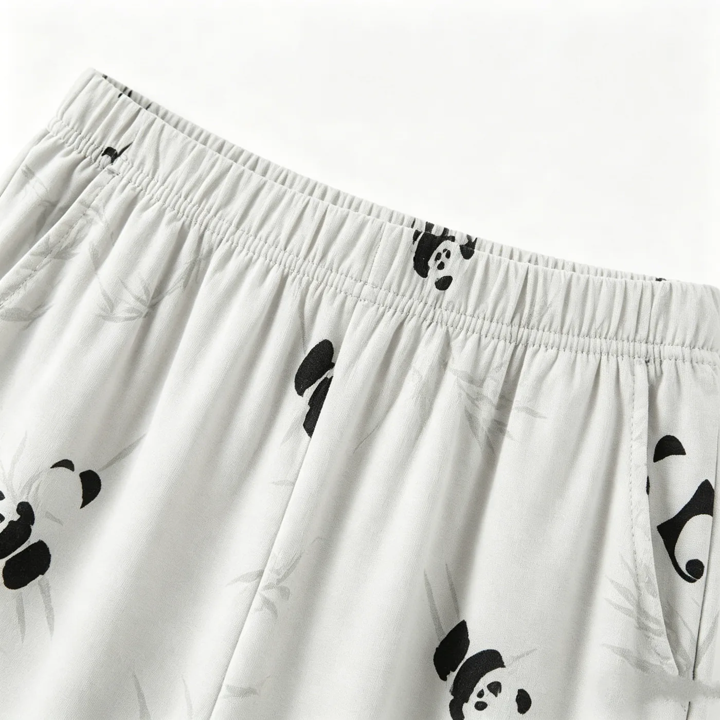 Women's Cotton Knit Panda Print Long Sleeve Pajama Set view 4