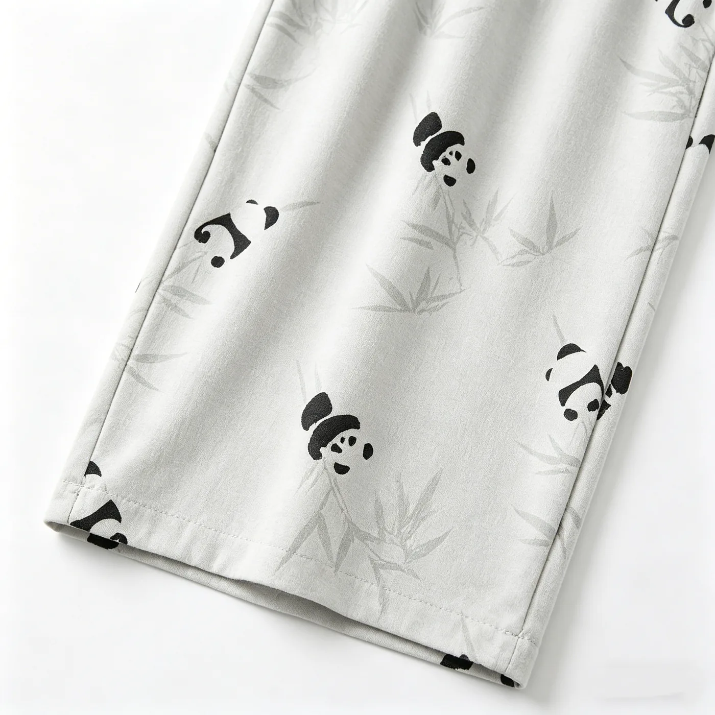 Women's Cotton Knit Panda Print Long Sleeve Pajama Set view 6