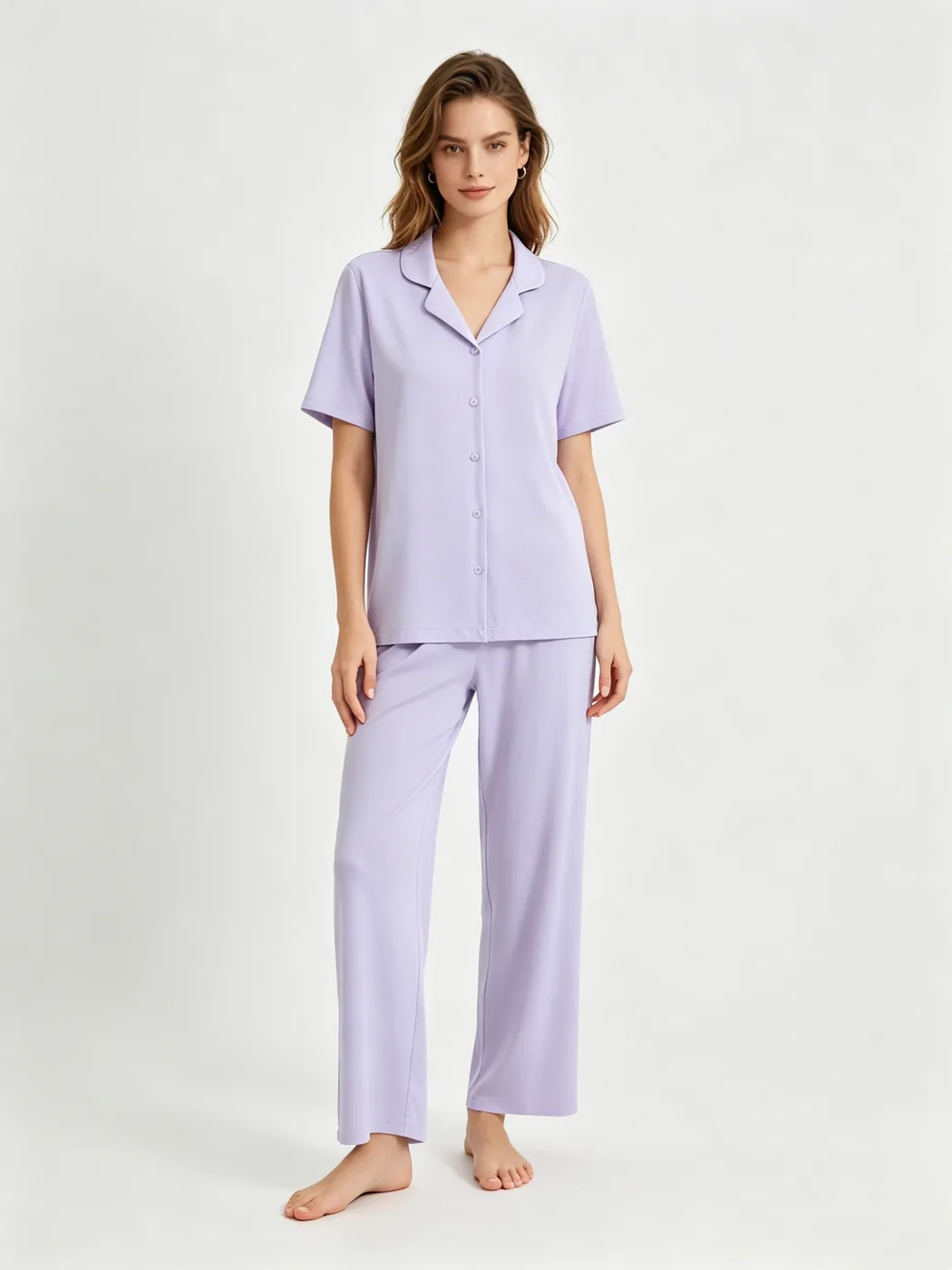 Women's Modal Cotton Short Sleeve Loungewear Set view 3
