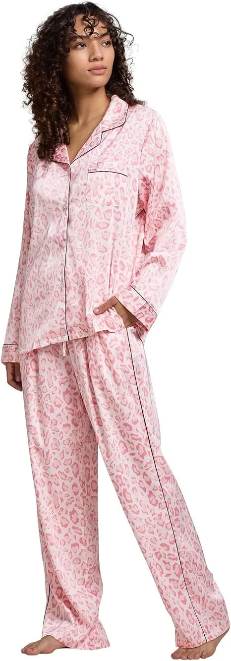 Women's Printed Satin Robe view 3
