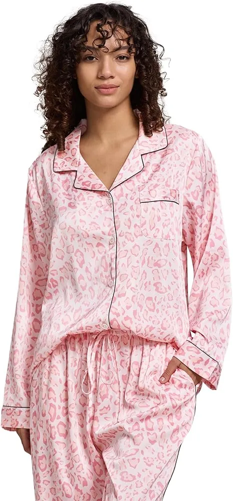 Women's Printed Satin Robe view 5