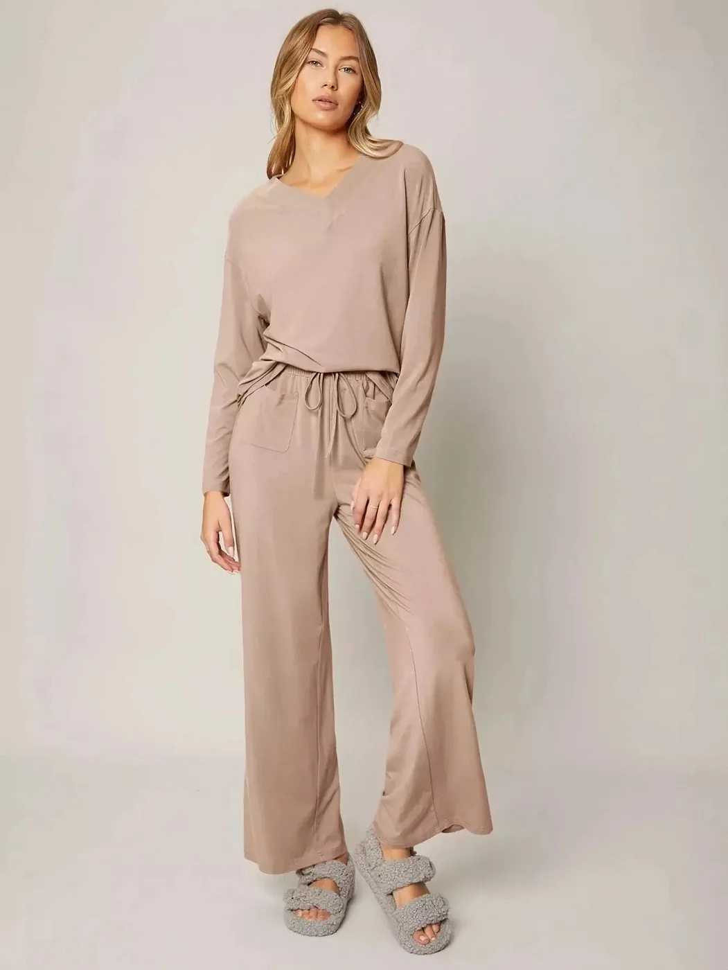 Women's Bamboo Viscose Knit Long Pajama Set