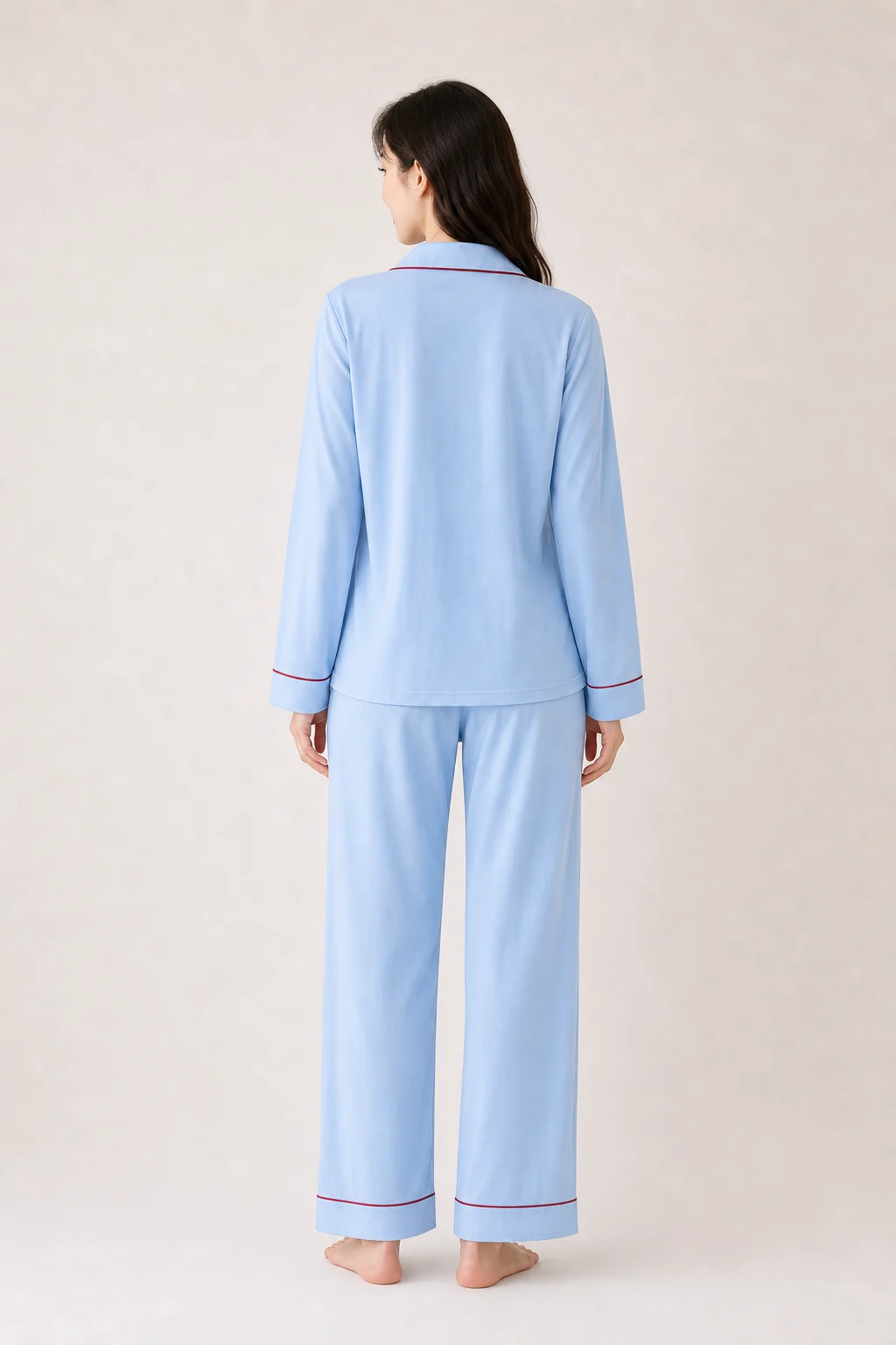 Women's Rayon Embroidered Long Sleeve Pajama Set view 2