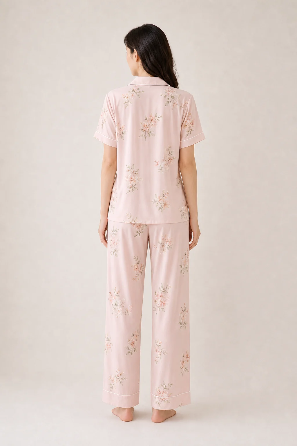 Women's Rayon Printed Short Sleeve Pajama Set view 2