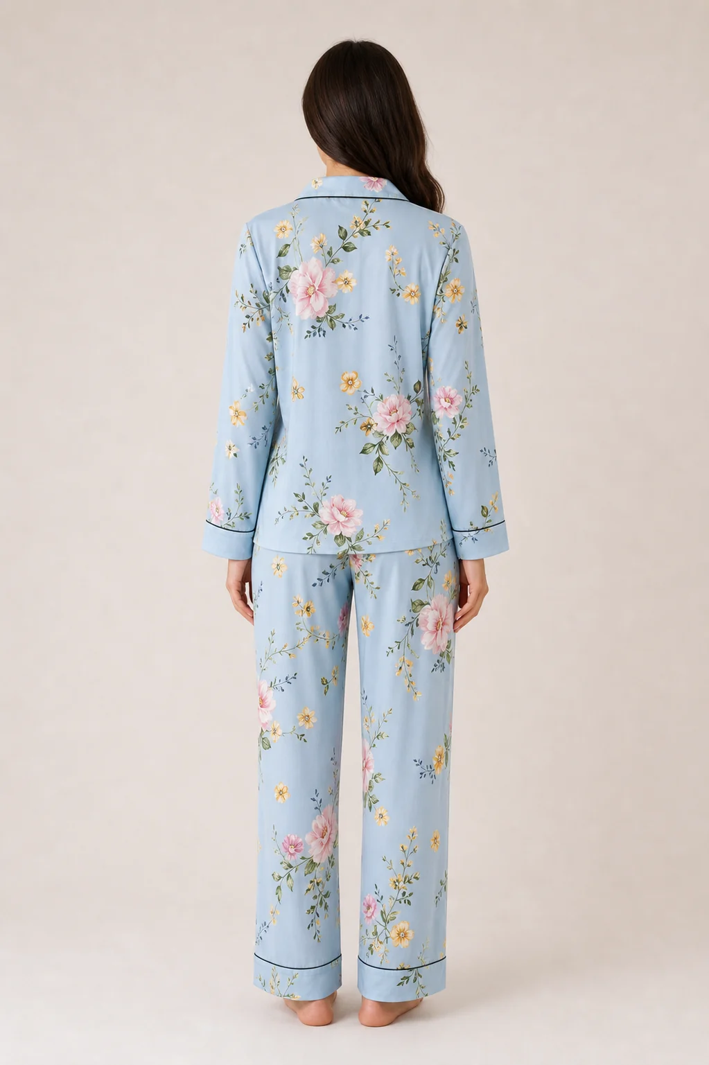 Women's Rayon Printed Long Sleeve Pajama Set view 2