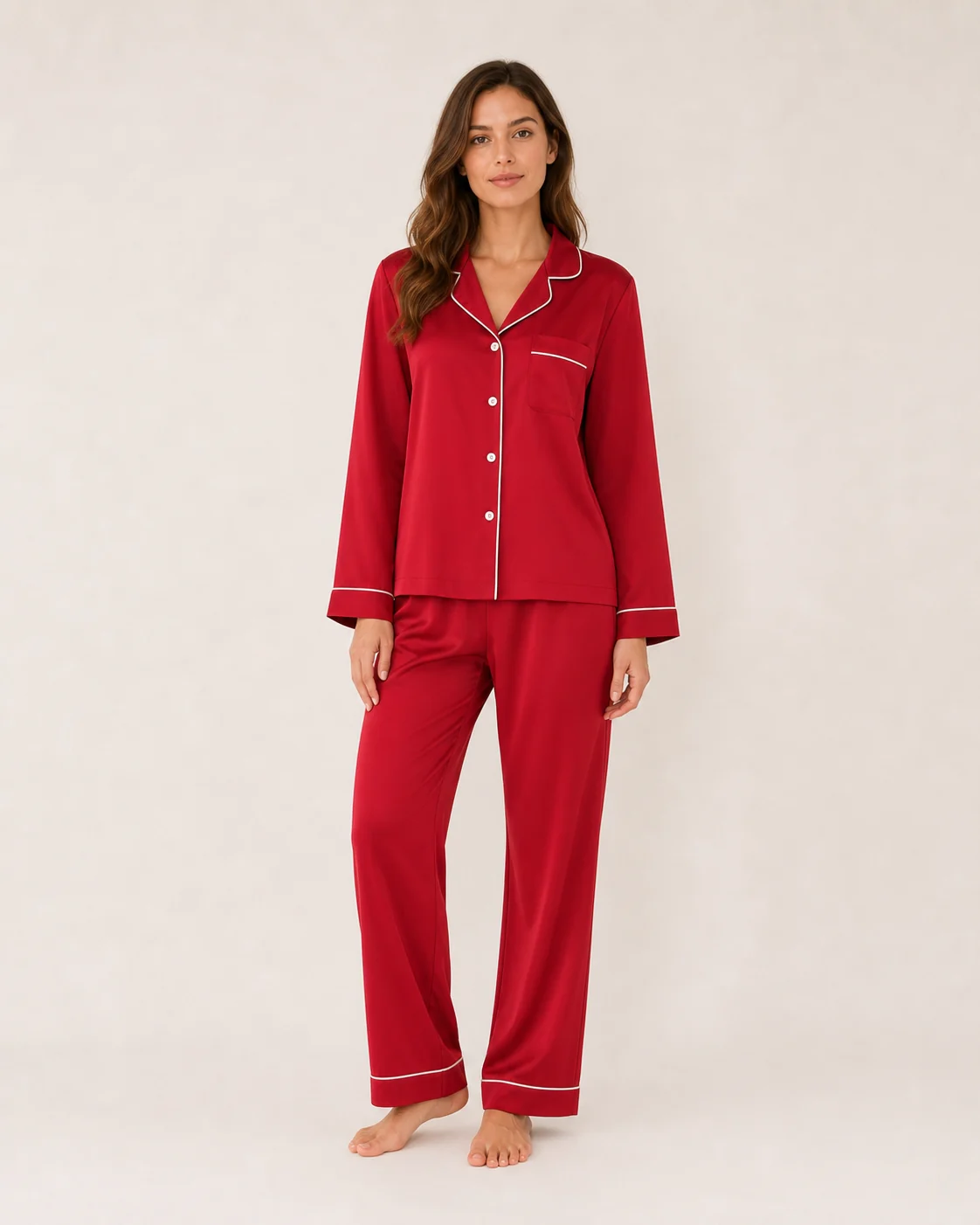 Women's Silk-Touch Pajama Set