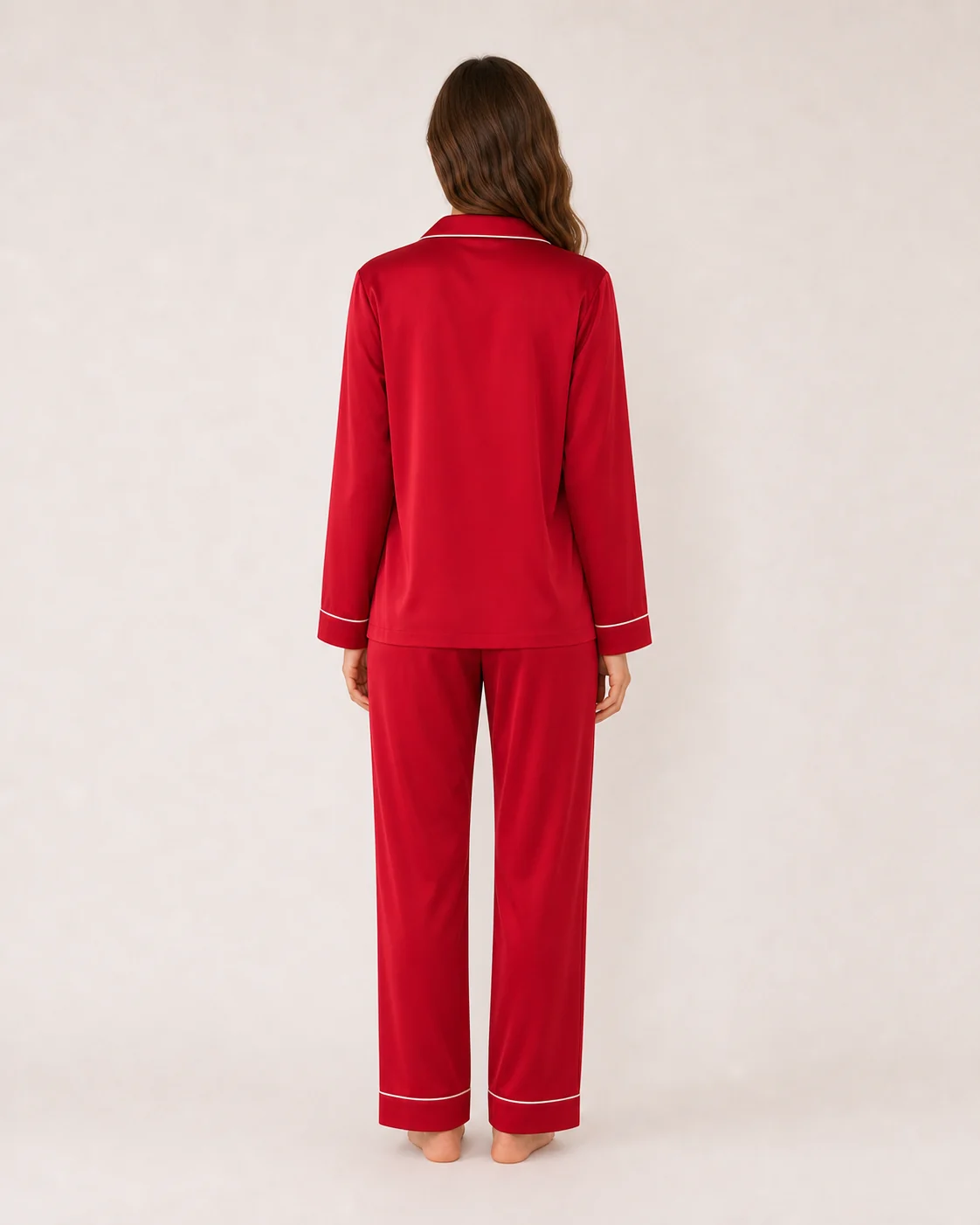 Women's Silk-Touch Pajama Set view 2