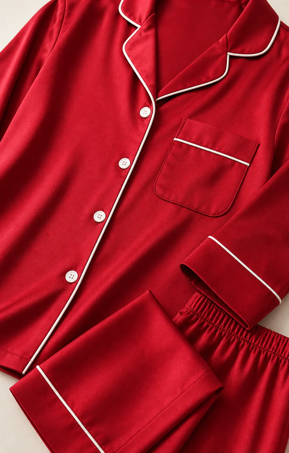 Women's Silk-Touch Pajama Set view 5