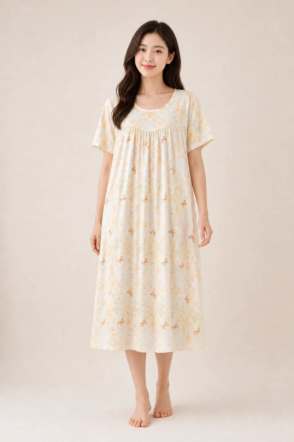 Women's Cotton Rayon Printed Nightgown