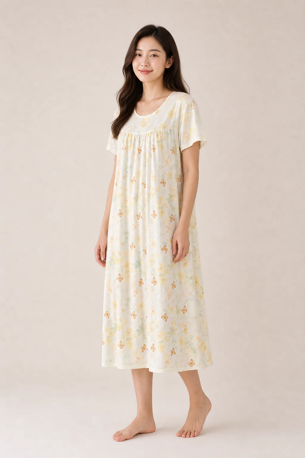 Women's Cotton Rayon Printed Nightgown view 3