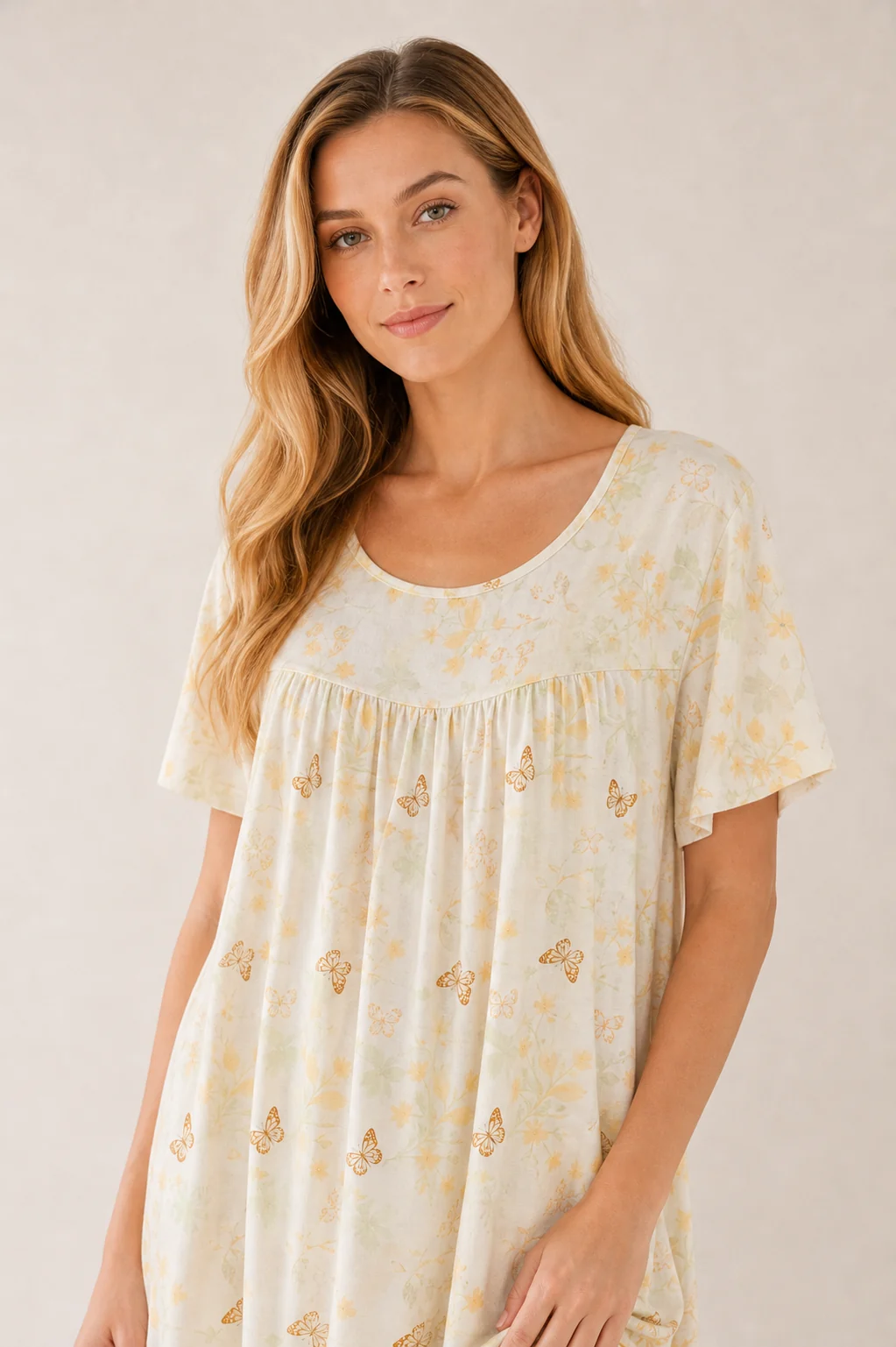 Women's Cotton Rayon Printed Nightgown view 4
