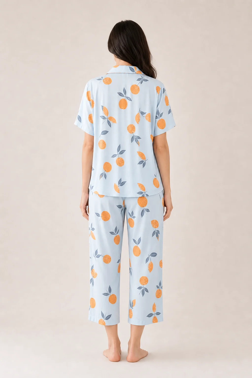 Women's Cotton Rayon Printed Short Sleeve Loungewear Set view 2