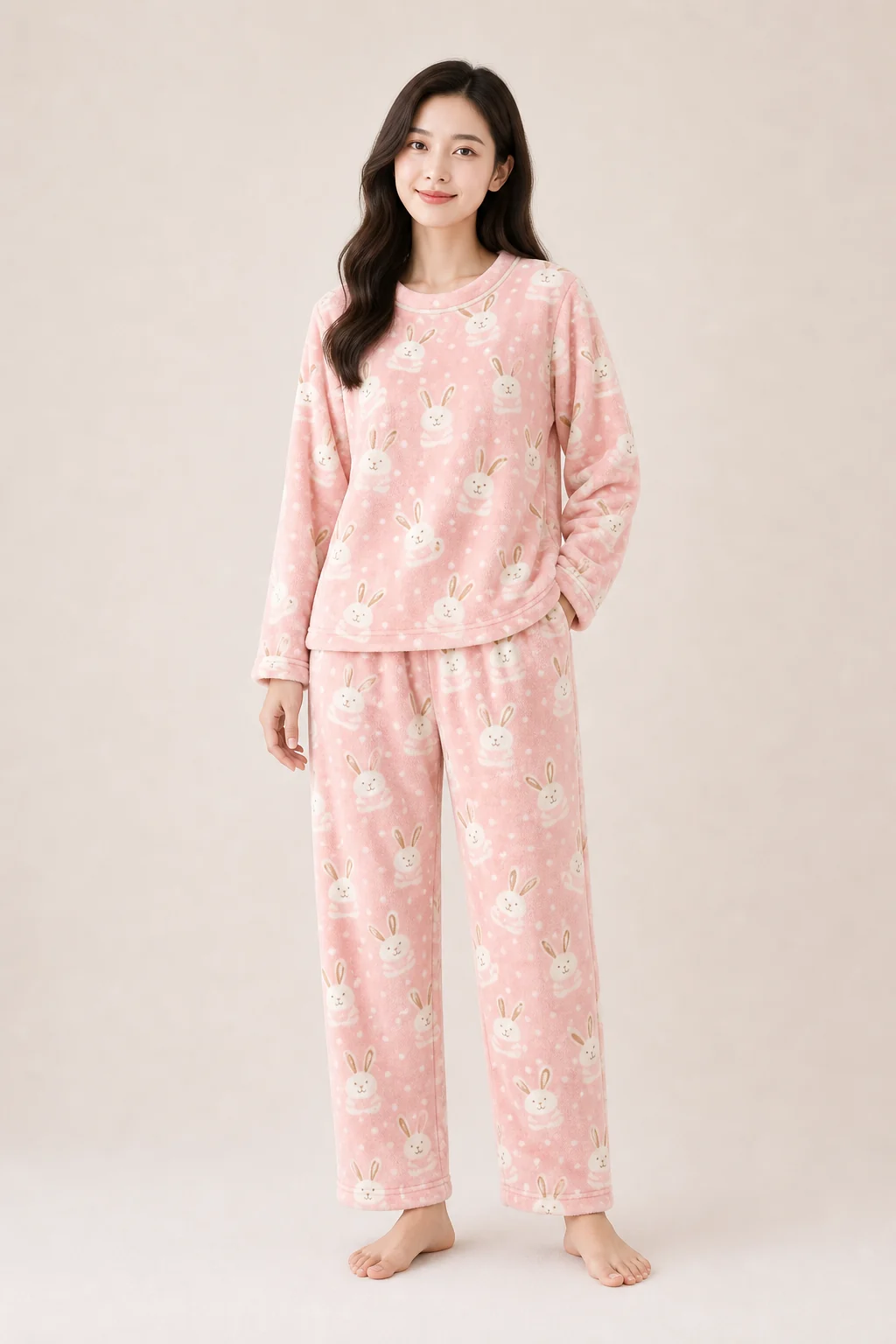 Women's Flannel Printed Pajama Set