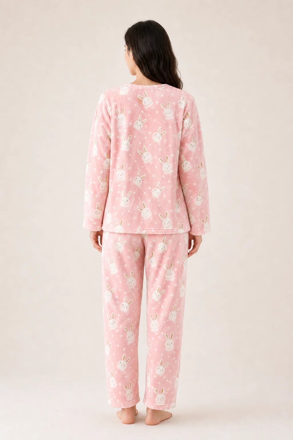 Women's Flannel Printed Pajama Set view 2