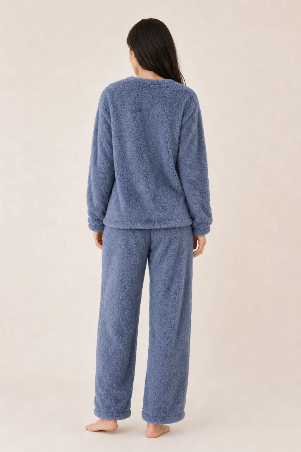 Women's Flannel Long Sleeve Loungewear Set view 2