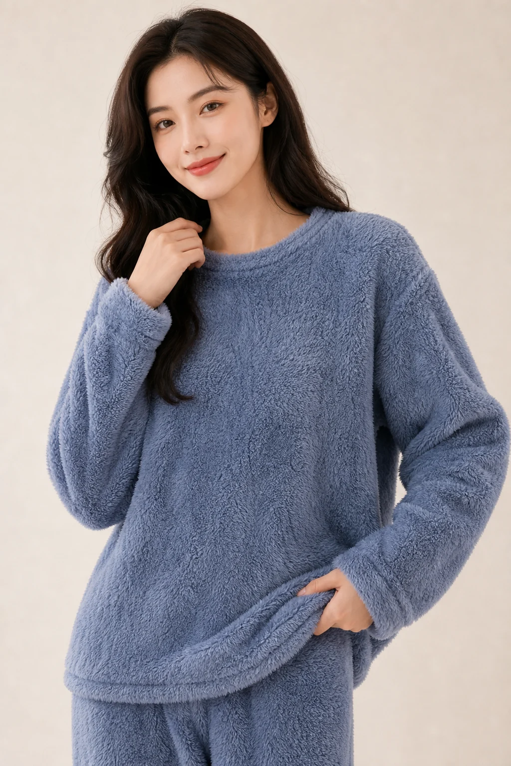 Women's Flannel Long Sleeve Loungewear Set view 4