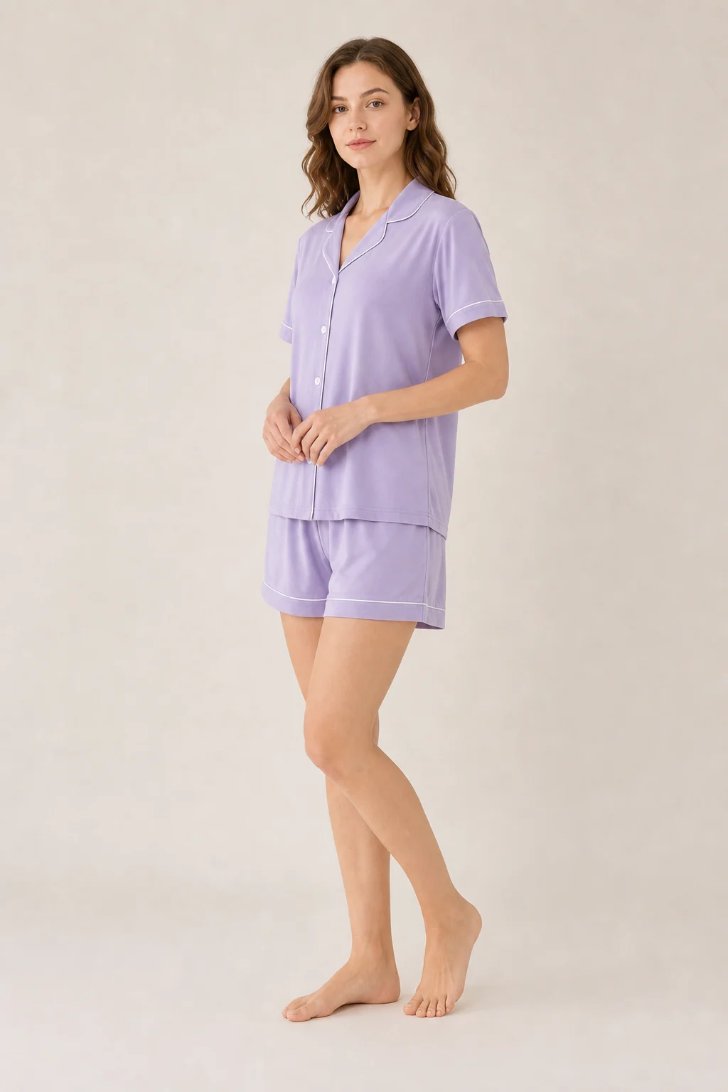 Women's Bamboo Viscose Short Sleeve Pajama Set view 3