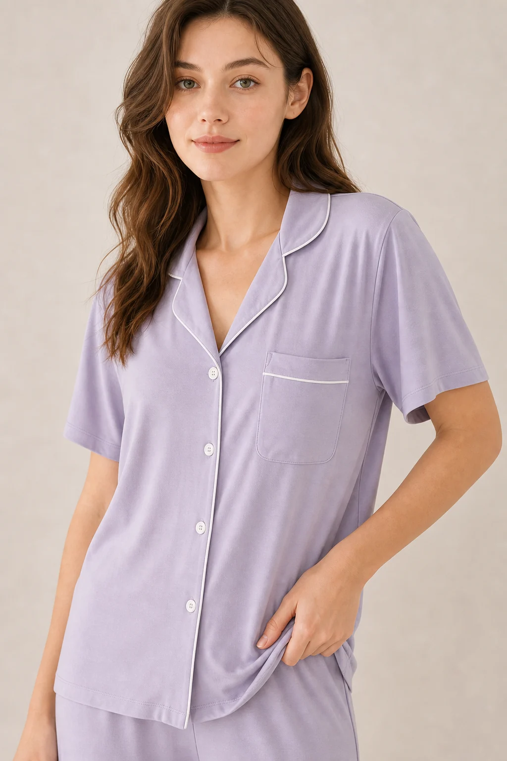Women's Bamboo Viscose Short Sleeve Pajama Set view 4