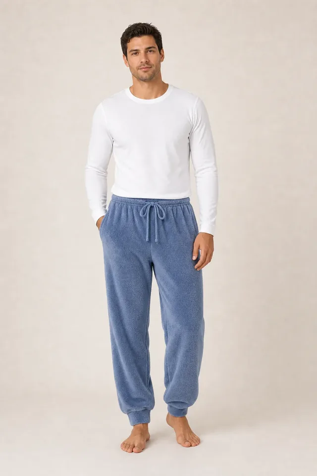 Men's Solid Flannel Lounge Pants