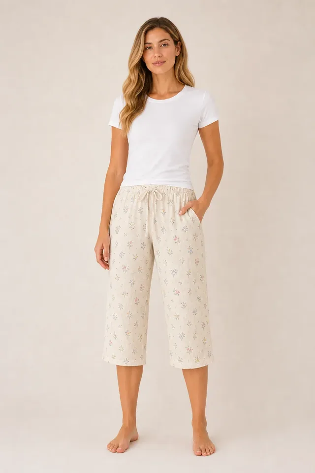 Women's Printed Capri Lounge Pants